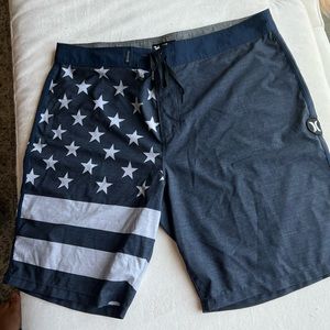 Hurley American flag swim shorts